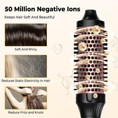 Thermal Brush One-Step Hot Air Brush&Volumizer Hair Curler Straightener Hair Styling Brush Professional Curling Iron Heated