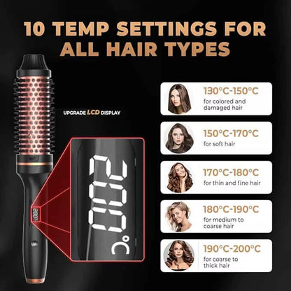 Styling Comb Professional Hot Brush Hair Curler Double PTC for Women Thermal Brush Heated Brush Electric 3 in 1 Styling Tool Hot