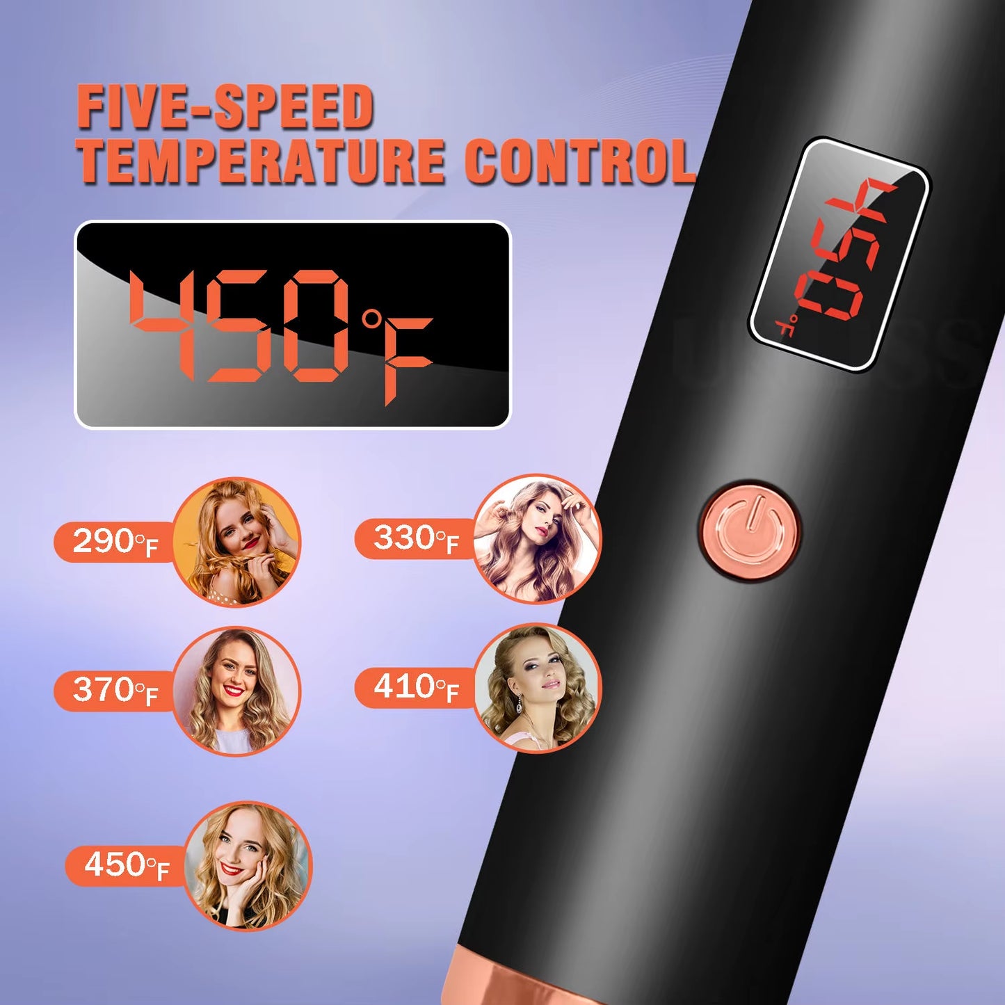450F Thermal Brush Hot Comb Heated Hair Brush Hair Curler and Straightening Brush with Negative Iron for Women Gift